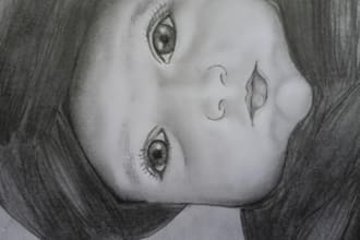 draw a beautiful hand drawn portrait from your photo