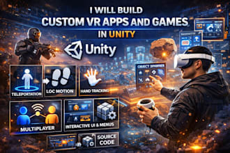 create a VR game or application in unity