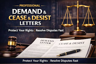 draft a demand letter or cease and desist letter as a US lawyer