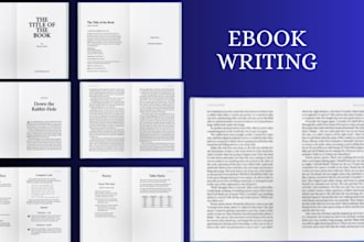 be your ebook writer,self help,ebook ghostwriter, article writing, fiction ebook