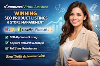 do ebay ds walmart poshmark winning seo product listing store virtual assistant