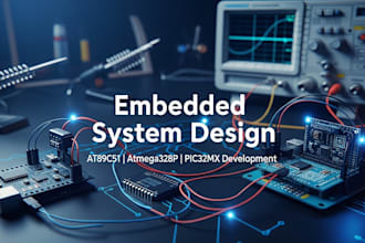 design custom embedded systems using at89c51, atmega328p, pic32mx and other mcu