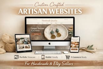 design a professional artisan website for handmade products or etsy shop