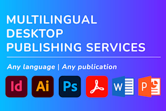 do multilingual desktop publishing dtp