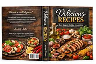 cookbook buchcover, recipe book format, KDP paperback conversion and creatspace