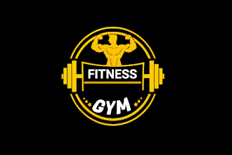 make physical fitness, bodybuilding, gym, yoga logo design