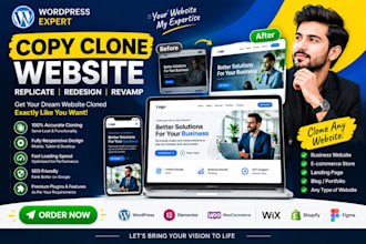 replicate website copy clone redesign revamp website design using elementor
