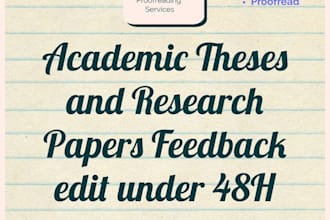 d, edit and proofread your projects, dissertations