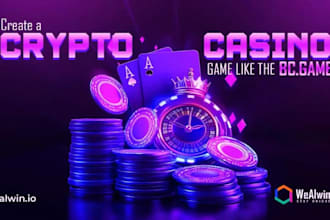develop crypto game card game slot crash game blackjack poker