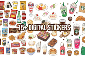 make a handrawn aesthetic sticker according to your theme