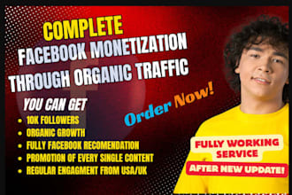 promote and monetize your facebook page, tiktok, instagram, and youtube