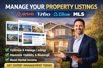 manage your property listing on airbnb, vrbo, zillow, bokun listing ota setup