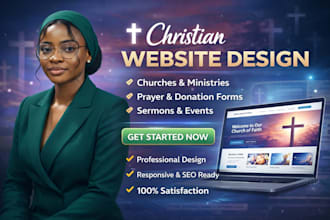 design a professional christian church website for your ministry