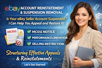 do ebay account reinstatement suspension remove mc011 suspension appeal letter