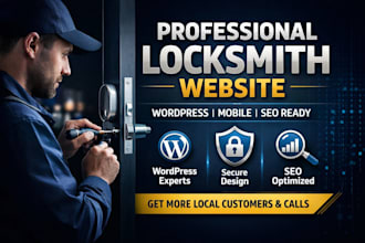 design professional locksmith website wordpress locksmith service website