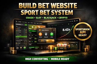 build sport bet website, bet app, crash game, crypto bet website, blackjack game