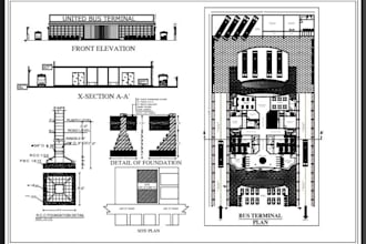 do architectural floor plan, blueprint , site plan in autocad