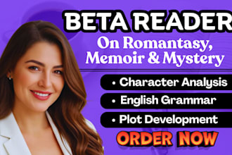 be your beta reader for ya memoir, romantasy and mystery