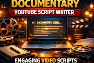 write documentary style youtube scripts and video scripts