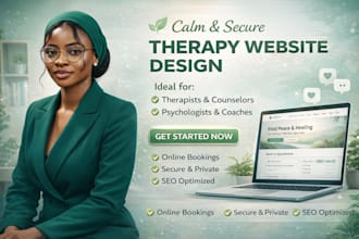 create a modern therapist or mental health website design