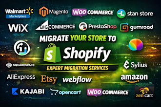 migrate walmart marketplace sylius stan store podia gumroad to shopify store
