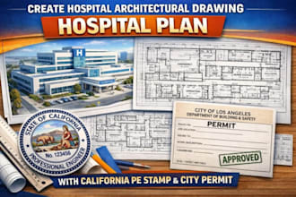 create hospital building plan hospital plan with pe stamp city permit california