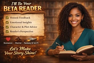 beta read, critique and proofread your fiction or non fiction book