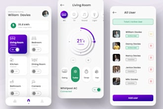 develop smart home control center app, gardening guide with plant identifier app