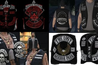 create mc kuttes kuttess fivem vest flag mc bike patch kuttes