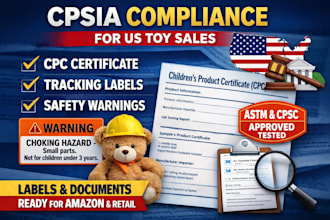 create compliant toy labels that meet US UK,  safety regulations CPC certificate