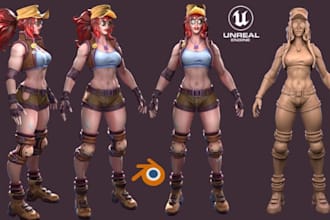 do 3d character rigging facial rig, avatar for resonite, fortnite character mode