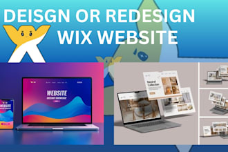 create, design or redesign modern wix website for business