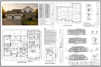 draw professional architectural house plans, and mechanical 2d 3d drawing