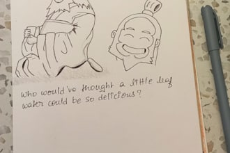 make a custom hand drawn chibi avatar