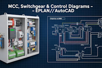 design mcc, switchgear panel, control diagram using eplan, autocad, etc