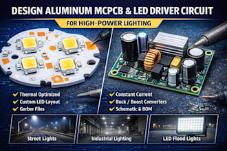 design aluminum mcpcb and led driver circuit for high power lighting