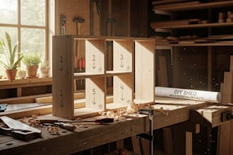 create DIY, furniture, carpentry, shed woodworking projects with build plan