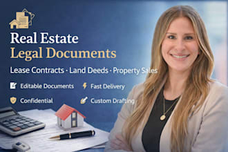 draft real estate lease contract, land ownership deeds, property sales agreement
