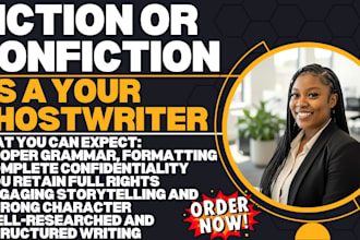 ghostwrite your fiction or nonfiction book as a ghostwriter