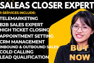 do sales closer, telemarketing, b2b sales agent, sales manger, sales rep leads