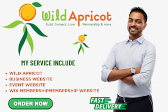 design a wild apricot website wix membership website event management website