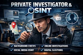 be your licensed private investigator and background investigator, finder