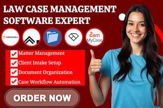 setup smokeball servemanager everlaw amberlo cloudlex clio 8am mycase filevine
