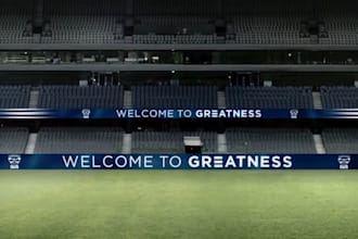design led billboard stadium screen or billboard animation