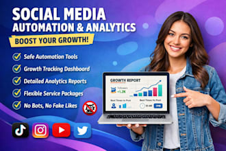 develop social media bot, twitter bot, instagram bot, youtube bot, tiktok bot