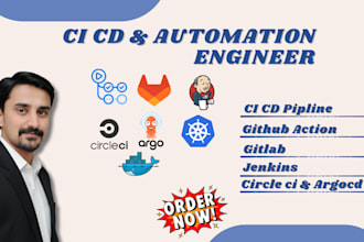 setup ci cd pipeline using github actions, gitlab, jenkins and docker