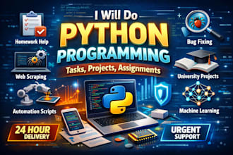 do urgent python programming tasks and assignment