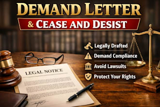 draft a demand letter or cease and desist letter as a US lawyer