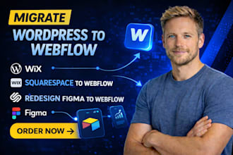 migrate wordpress to webflow wix squarespace to webflow redesign figma to webflo