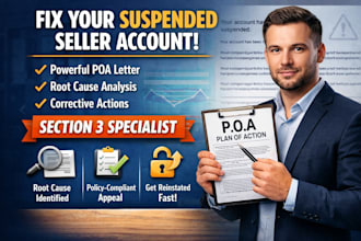 write amazon poa letter to reinstate suspended seller fix section 3 suspension